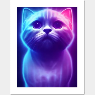 Blue Violet Astrocat Posters and Art